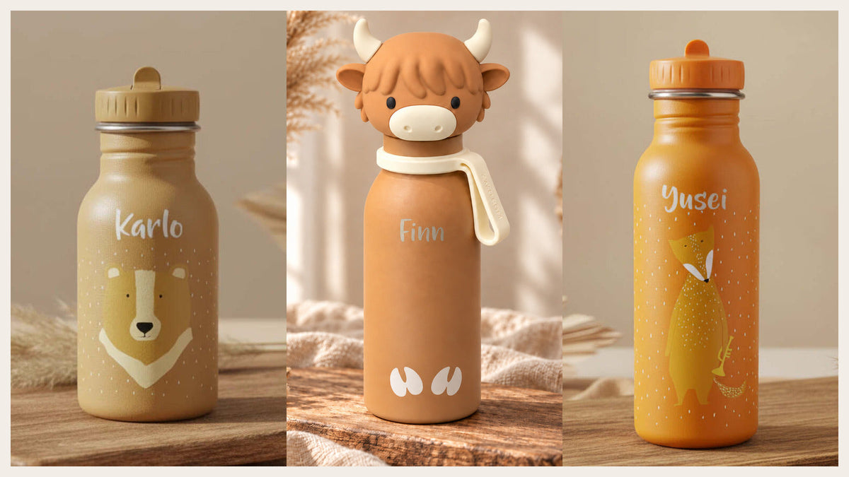Trinkflasche für den Kindergarten: Größenvergleich