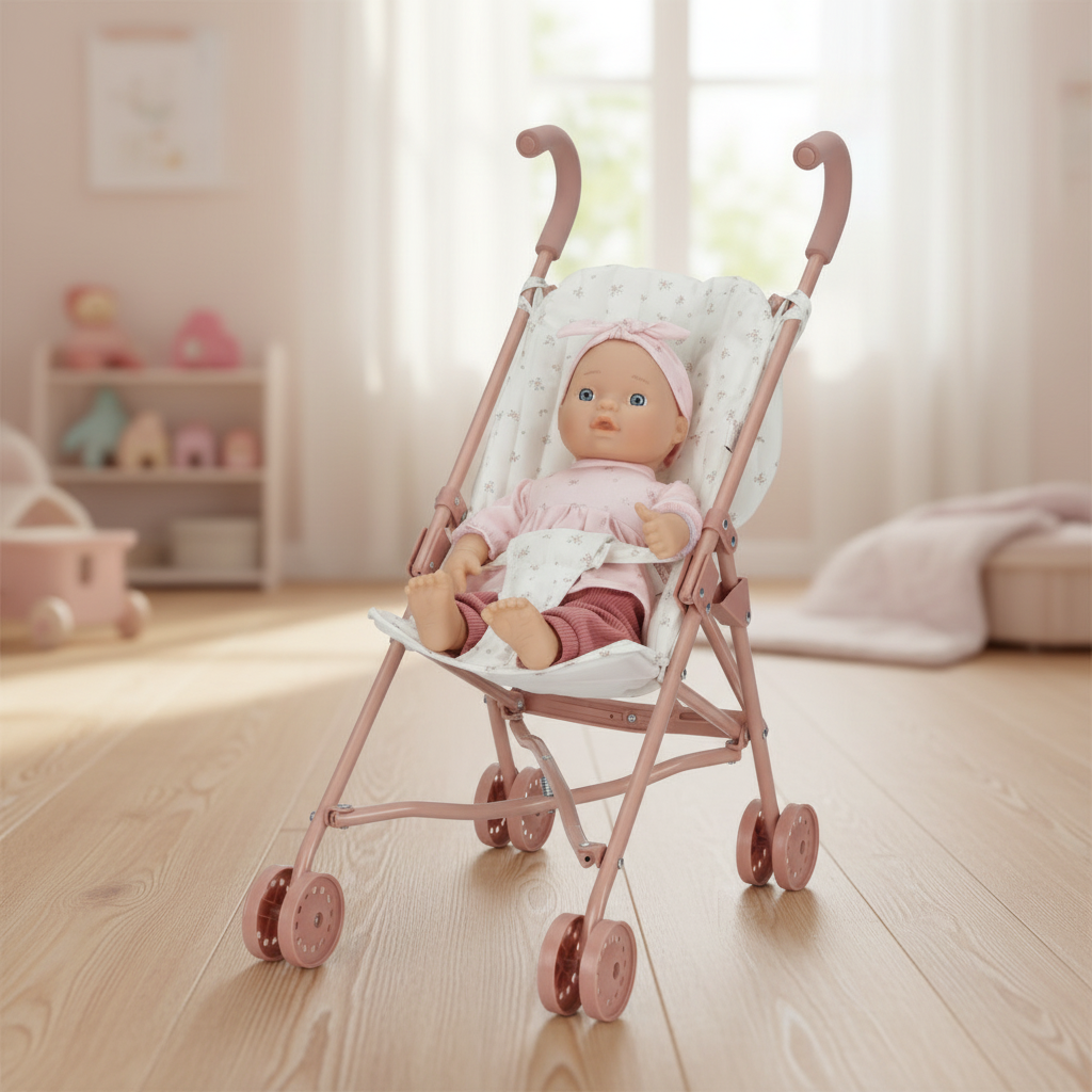 Holz-Schulbus mit Spielfiguren als Rollenspielzeug für Kinder