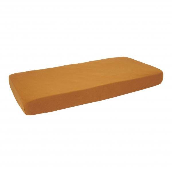 Drap-housse Pur 70 x 140/150 cm, ocre | Little Dutch