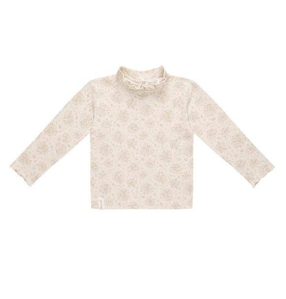 Haut à manches longues et col à volants « Boutons de rose » taille 62/68 | leevje