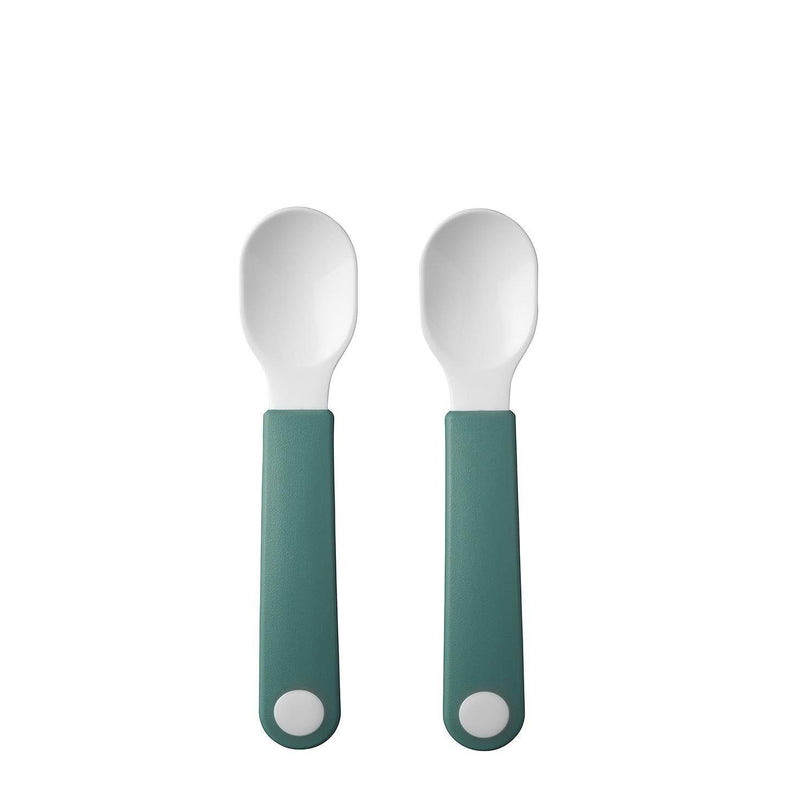 Cuillères d'apprentissage pour enfants, 2 pièces – Turquoise profond | Mepal