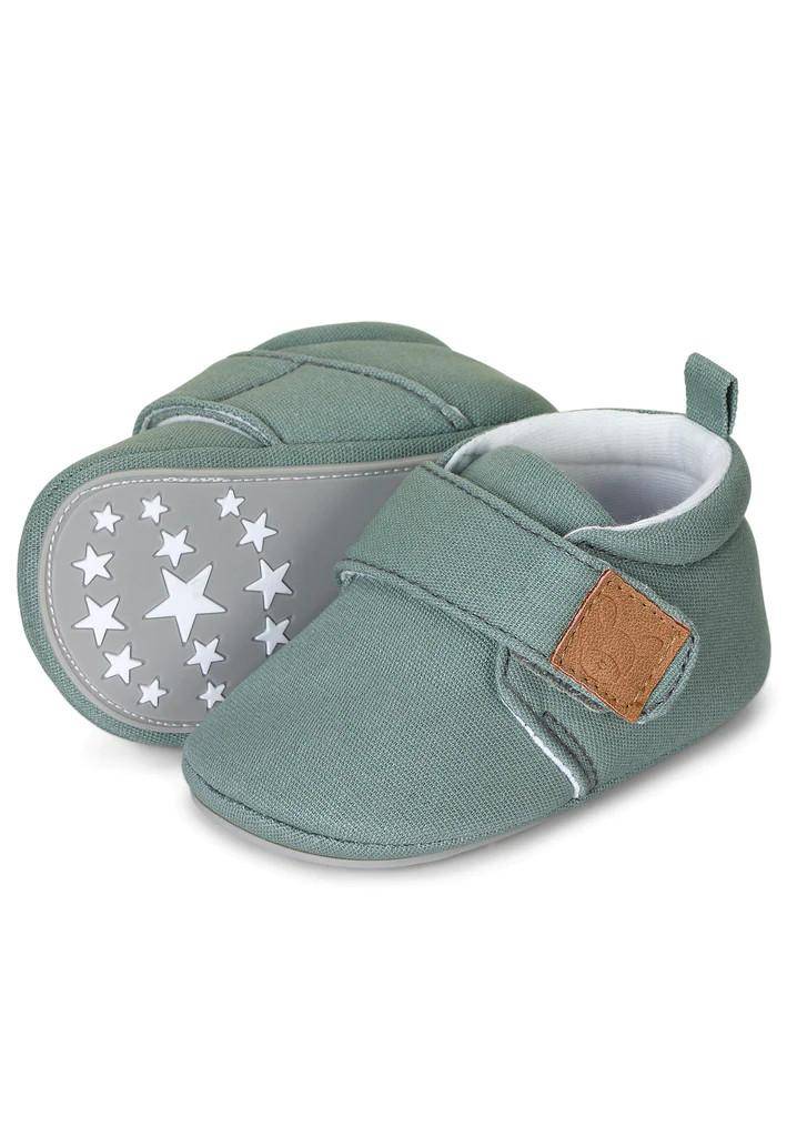 Baby crawling shoes size 21/22, green | Sterntaler