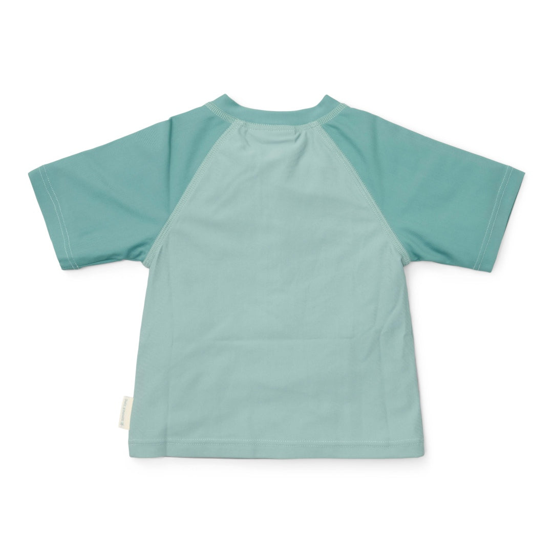 Kurzärmeliges Schwimmshirt Seashells Surf Blue | Little Dutch