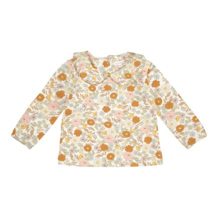 Chemise à col et manches longues vintage Little Flowers - 50/56 | Little Dutch