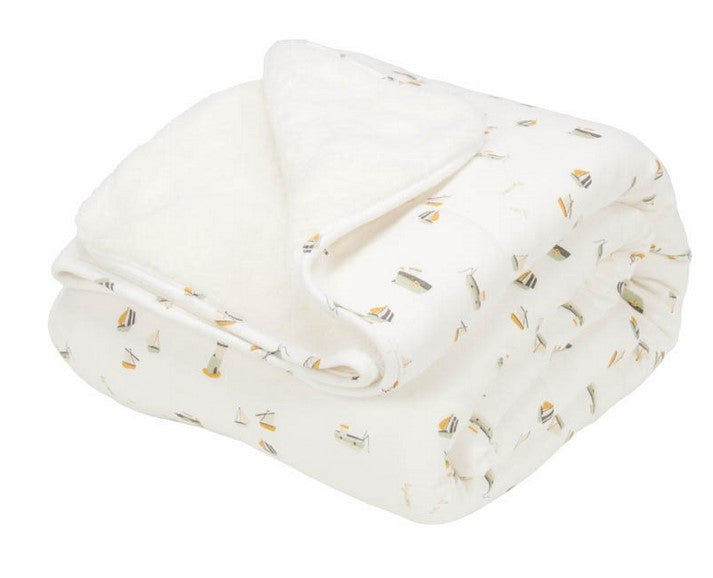 Sailors Bay white crib blanket | Little Dutch