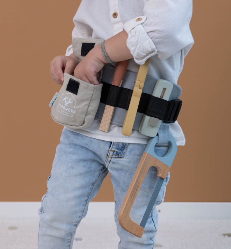 blue tool belt