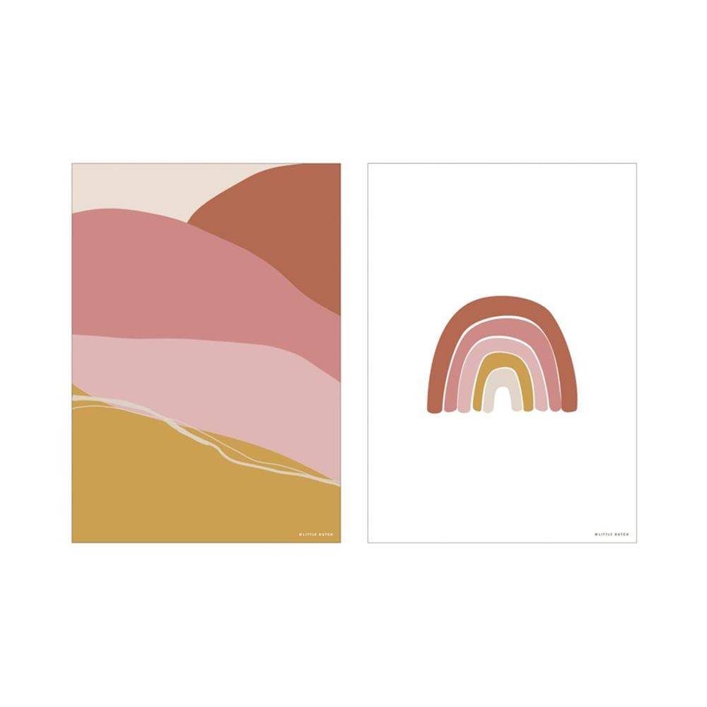 Kinderzimmer Poster Horizont Pink | Schmatzepuffer