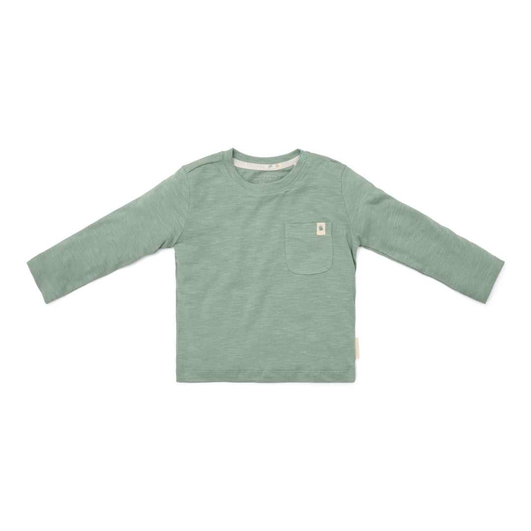 T-shirt manches longues vert forêt | Little Dutch