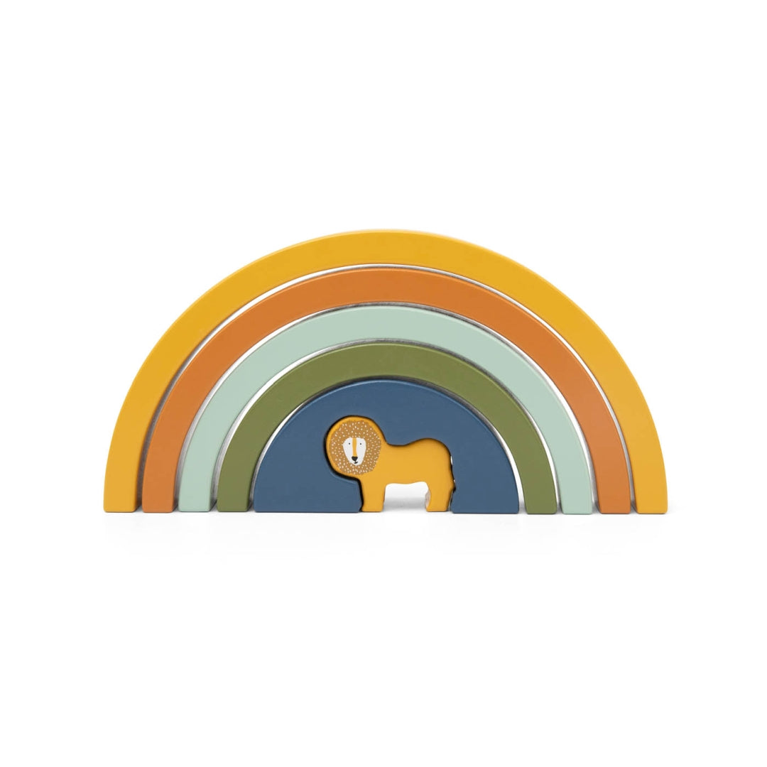 Regenbogen-Stapelspiel aus Holz - Herr Löwe | Trixie
