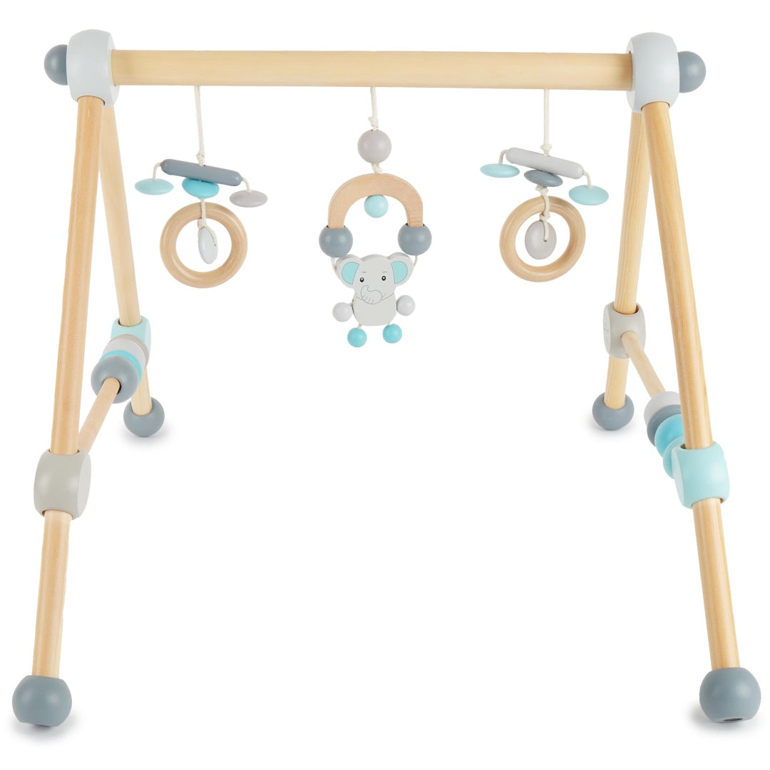 Spielbogen Elefant aus Holz für Babys | Schmatzepuffer