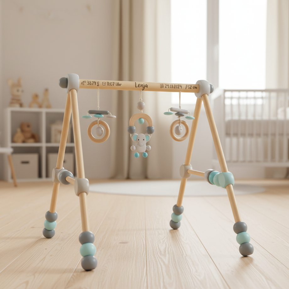 Wooden Elephant Play Arch, Height-Adjustable | Schmatzepuffer