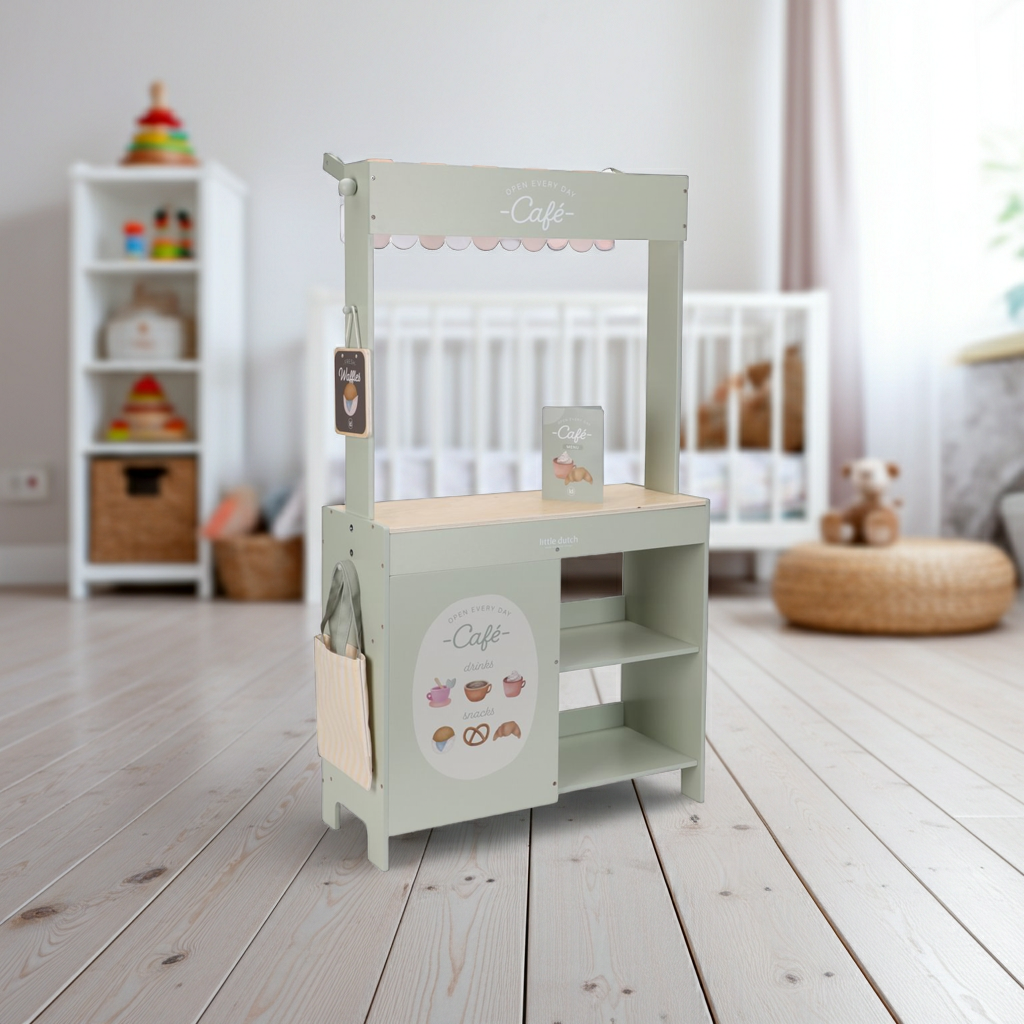 Wooden Market Stall & Café – 2-in-1 Game Stand
