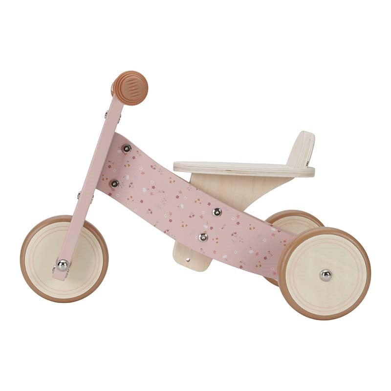 Personalisiertes Holz-Dreirad Rosa mit Namen – Geschenk für Kleinkinder
