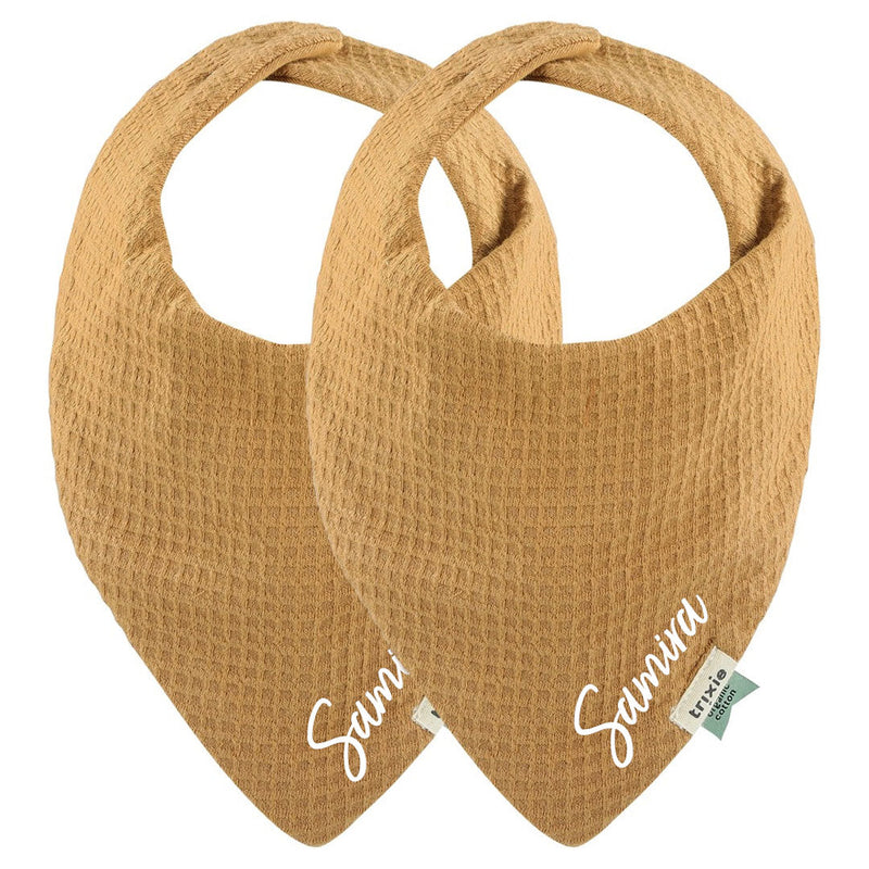 Lot de 2 bavoirs bandanas – Cocoon Caramel | Trixie