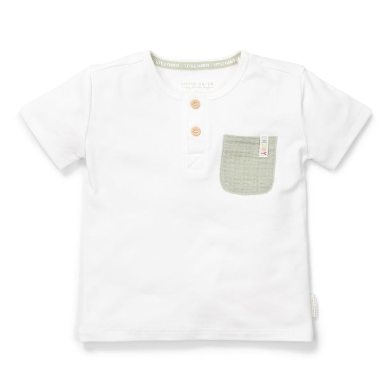 T-shirt blanc « La vie à la ferme » | Little Dutch