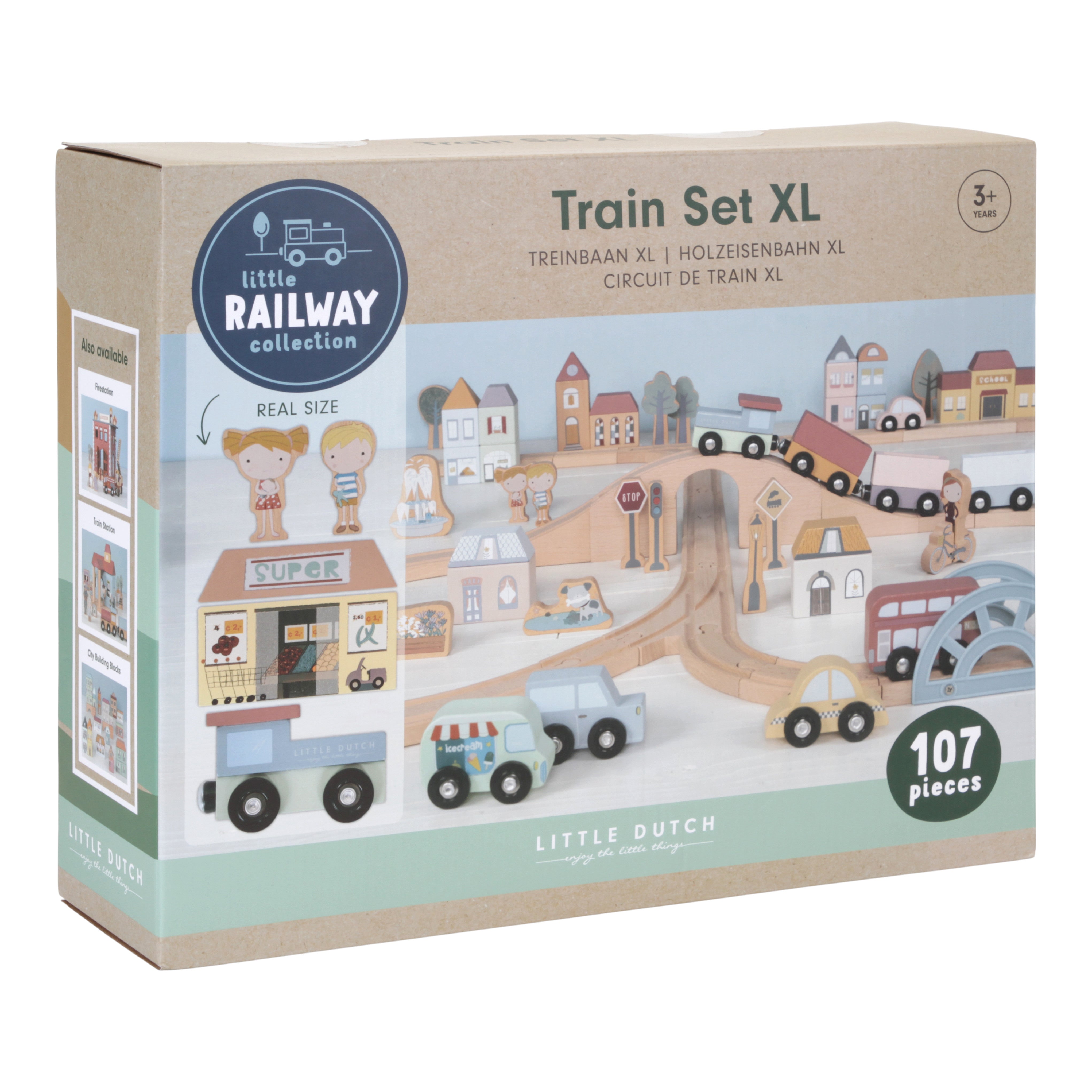 Train en bois Starterset XXL en bois | Schmatzepuffer
