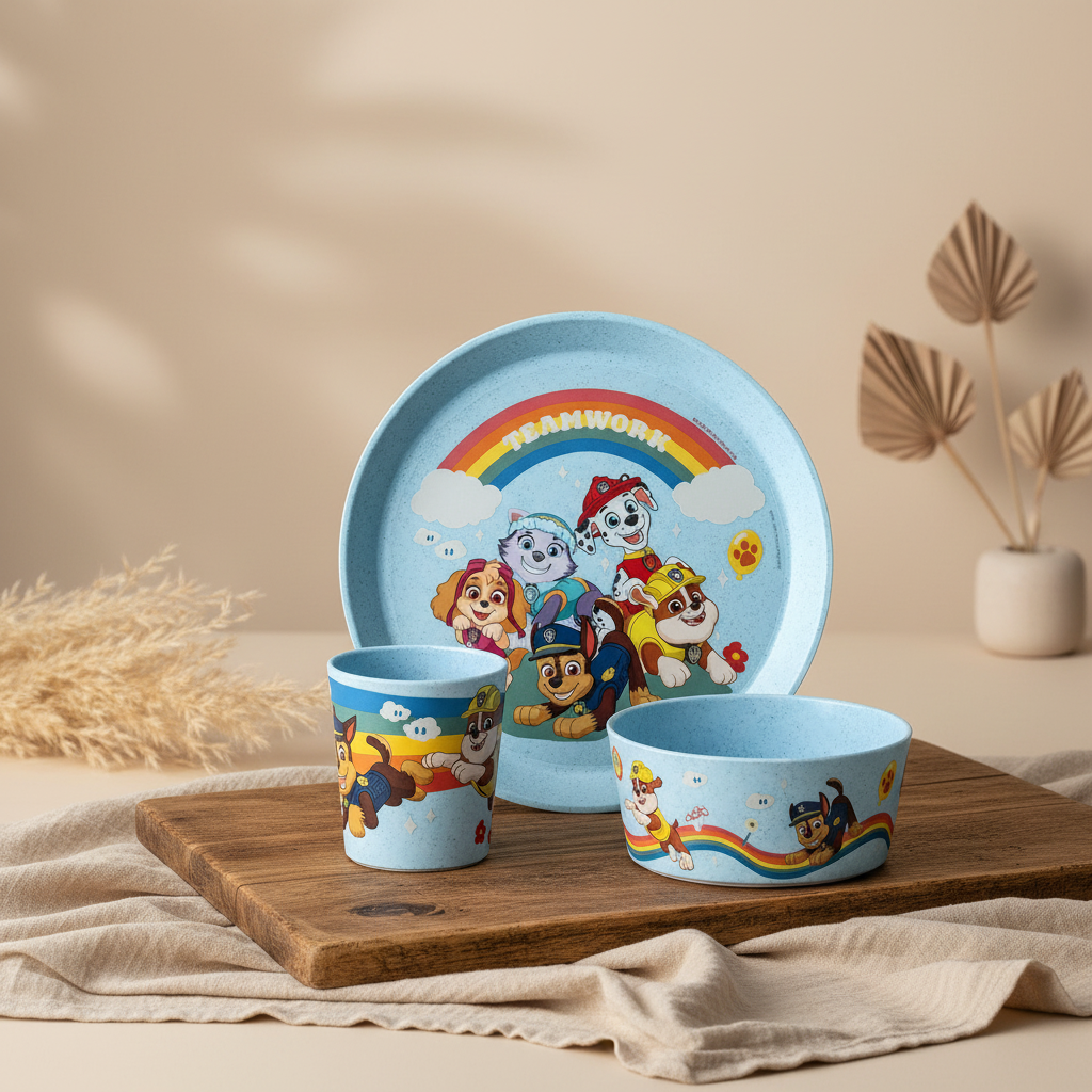 Service de table 3 pièces Connect Grow Paw Patrol, bleu | Koziol