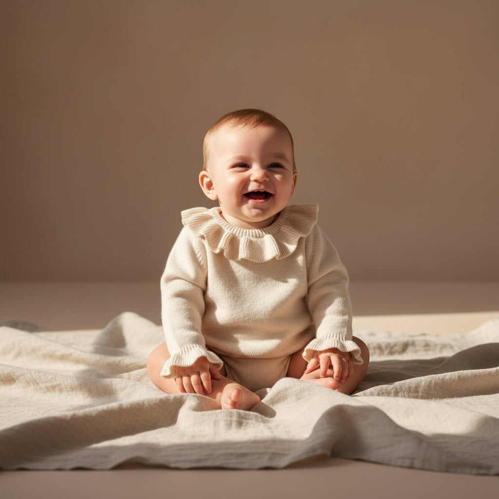 Gestrickter Pullover Sand | Little Dutch