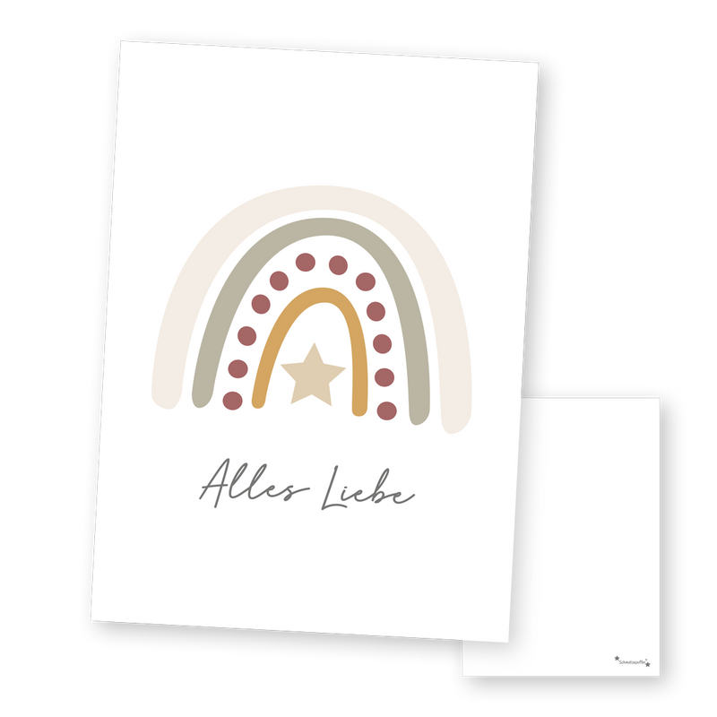 Carte de vœux personnalisée beige - Plein d'amour | Schmatzepuffer