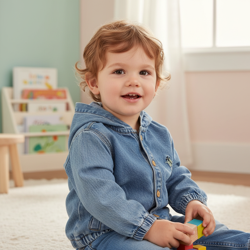 Veste en jean à capuche – Veste enfant pour le quotidien et les loisirs