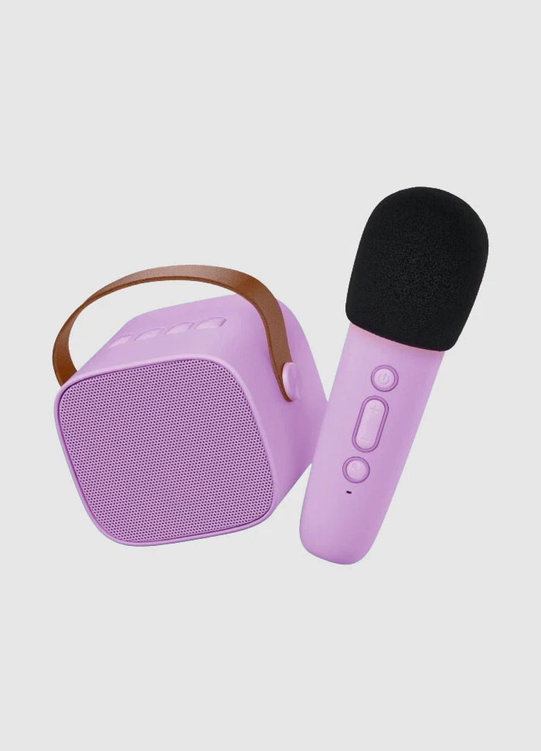 Ensemble karaoké - Enceinte Bluetooth et microphone violet | Lalarma