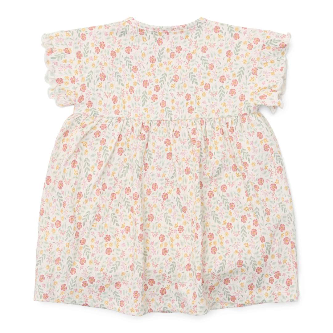Kurzarm Kleid in Creme für Babys und Kinder