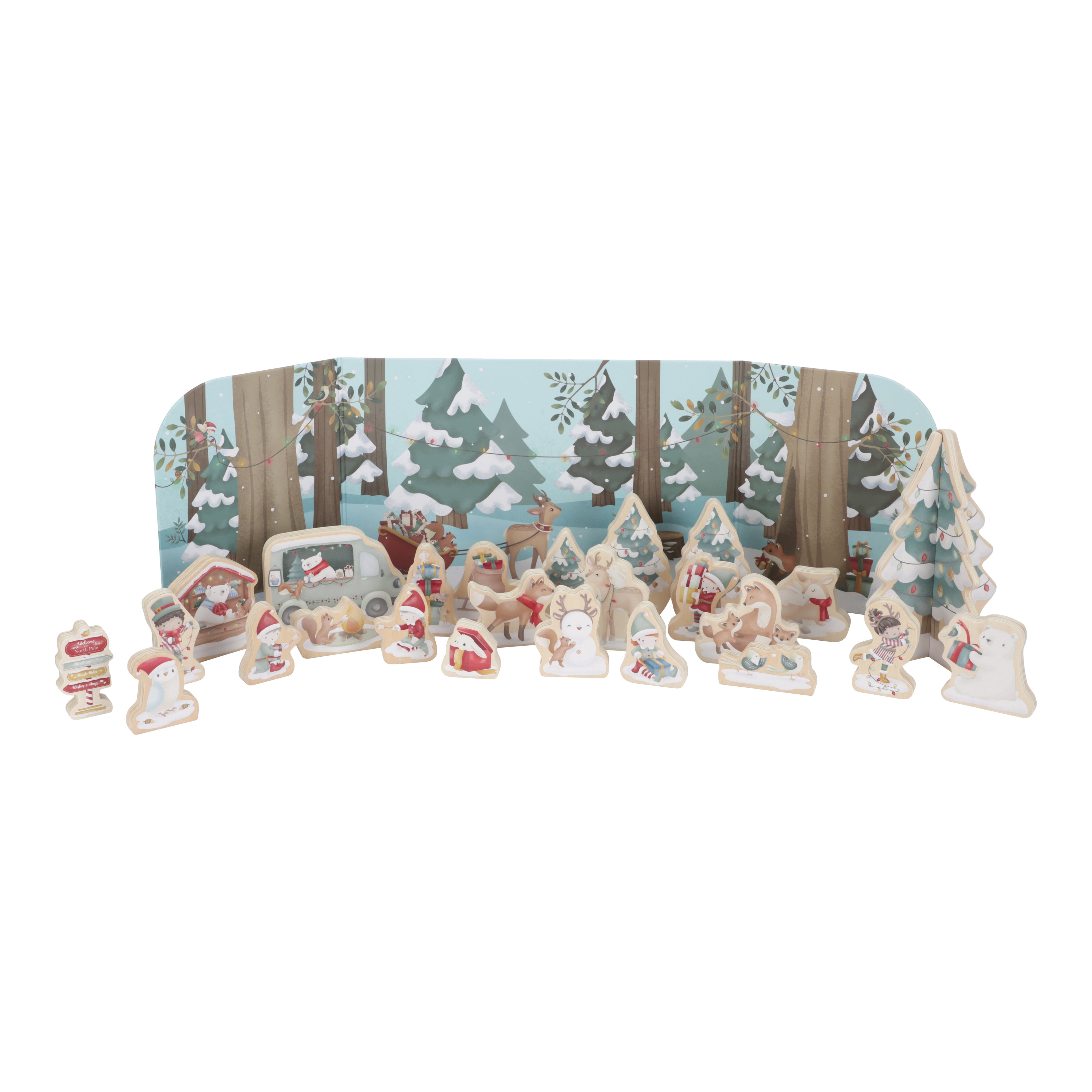 Adventskalender Weihnachtsdorf aus Holz | 24 Tage Vorfreude