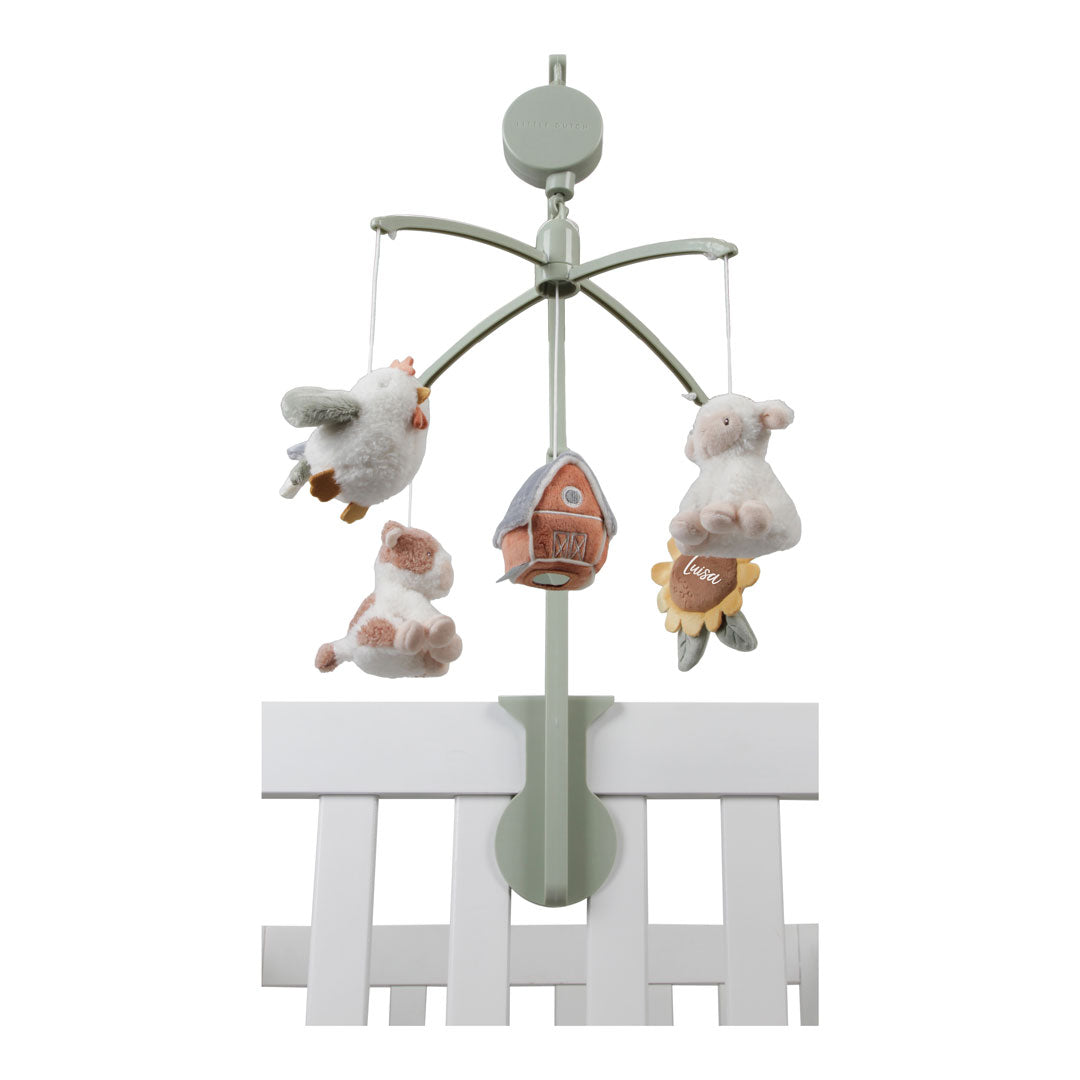 Personalized Little Farm musical mobile with name by Schmatzepuffer®