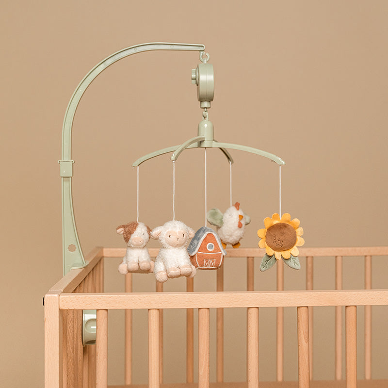 Personalized Little Farm musical mobile with name by Schmatzepuffer®
