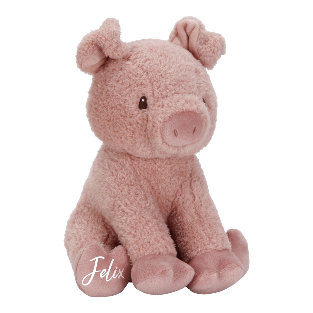Peluche Cochon porte-bonheur 25 cm Little Farm | Cadeau de naissance et de baptême