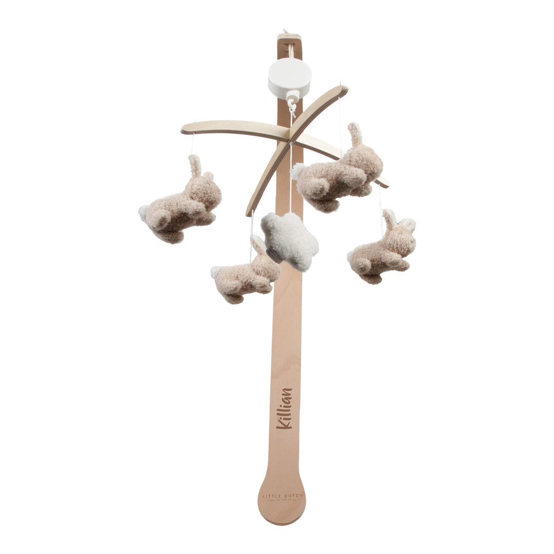 Mobile musical personnalisé Lapin avec prénom – Cadeau de naissance