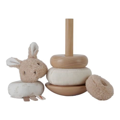 Personalized Baby Bunny Stacking Toy with Name - Birth Gift