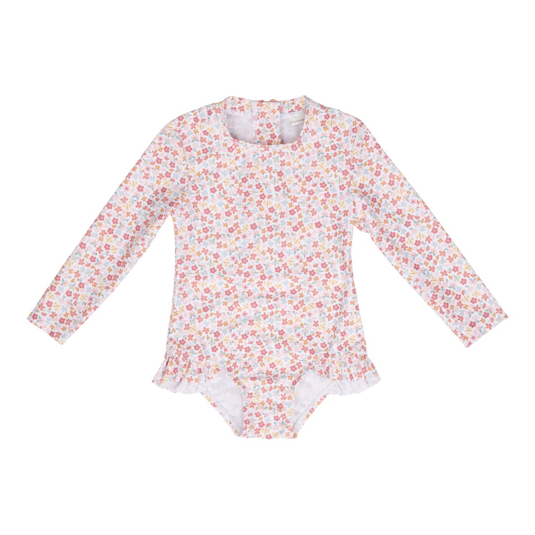 Langarm-Badeanzug Summer Flowers | Little Dutch