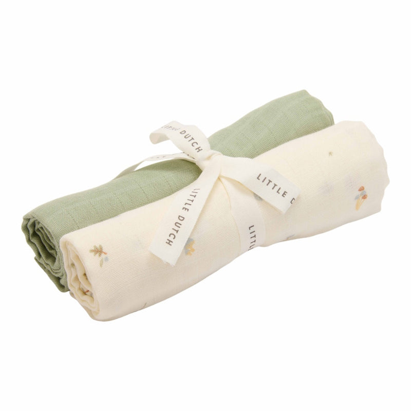 Muslin cloth swaddles 70 x 70 cm - Forest Treasures & Sage | Little Dutch