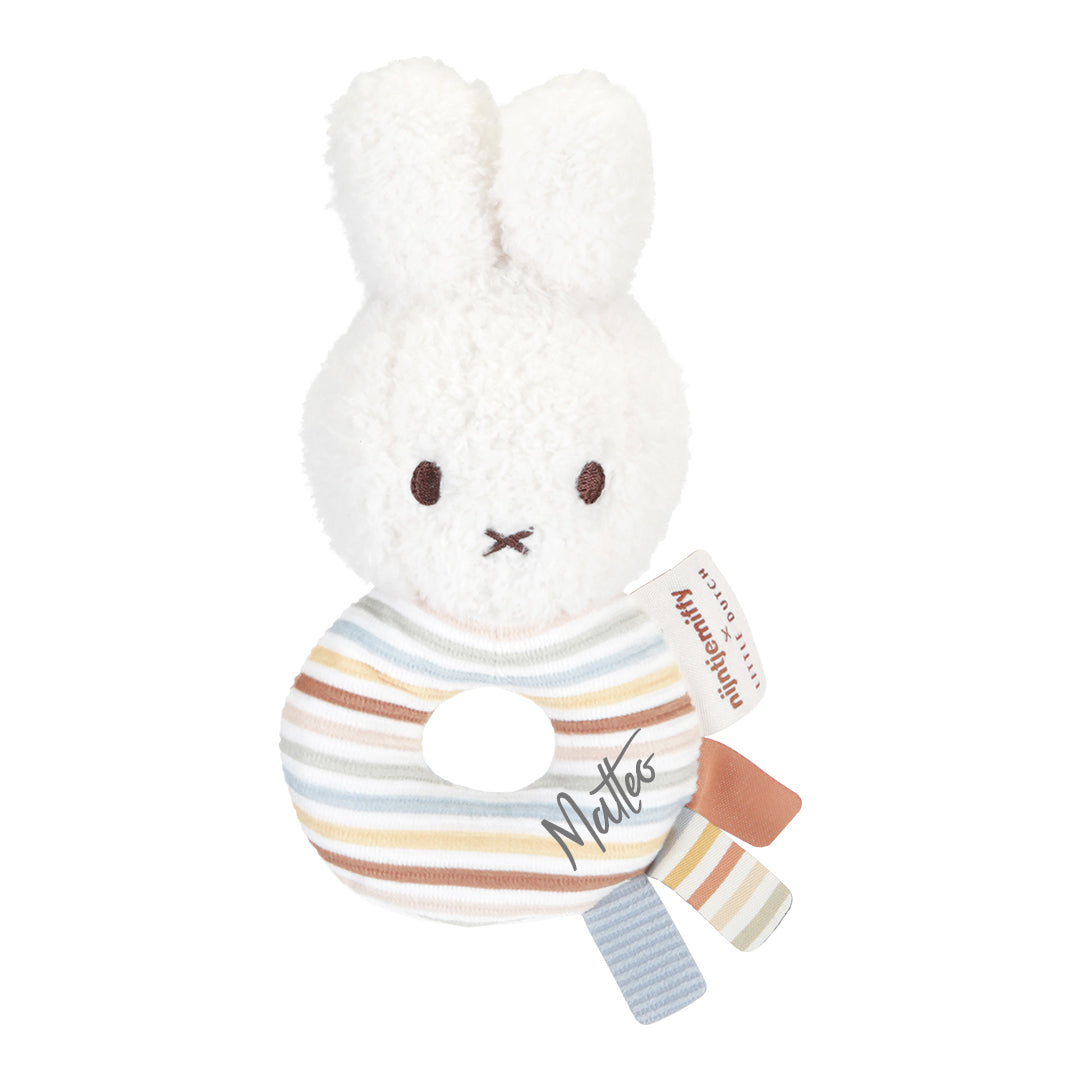 Hochet-anneau de dentition lapin Vintage Sunny Stripes x Miffy