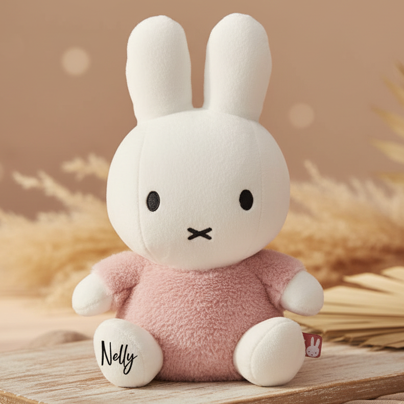 Kuscheltier Hase Fluffy 25 cm, pink | Miffy x Tiamo