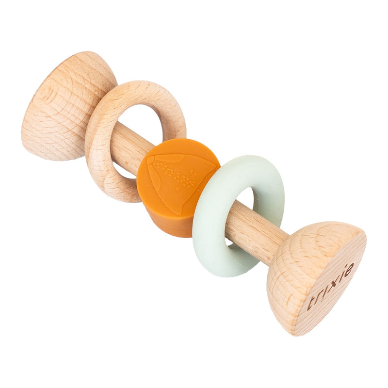 Hochet en bois et silicone – Mr. Fox | Trixie