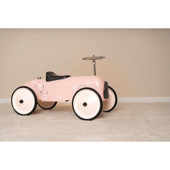 Voiture porteur rétro rose | Article reconditionné pour une seconde vie