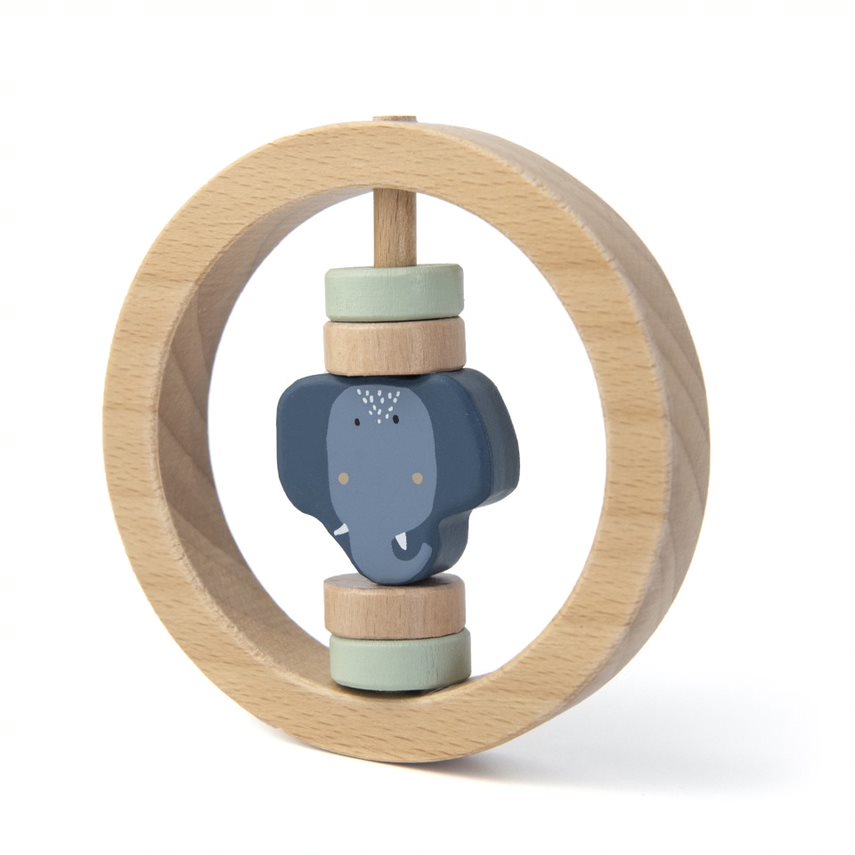 Wooden Ring Rattle - Elephant Lady | Trixie