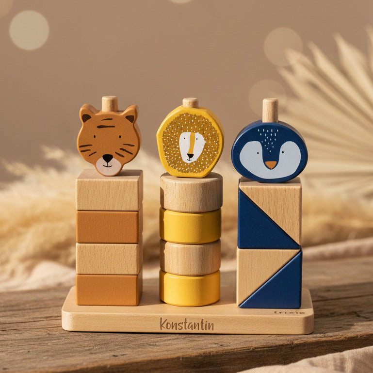 Stacking game with animals, laser-cut | Trixie