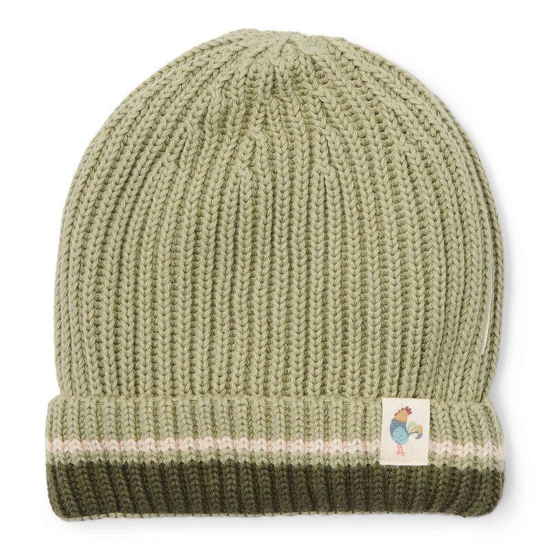 Bonnet vert tricoté – Little Farm | Little Dutch