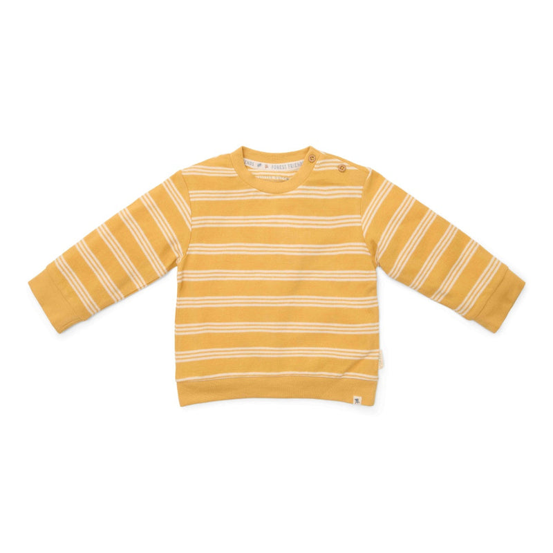 Sweatshirt à rayures jaunes pour bébés et enfants