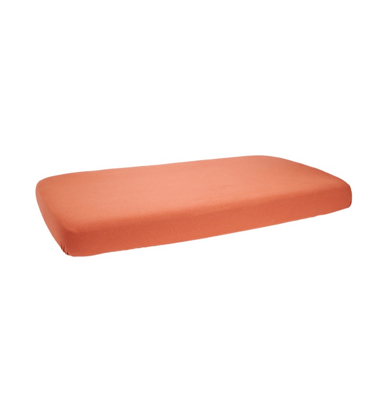Drap-housse berceau Pure rouille 40x80cm, rouge | Little Dutch