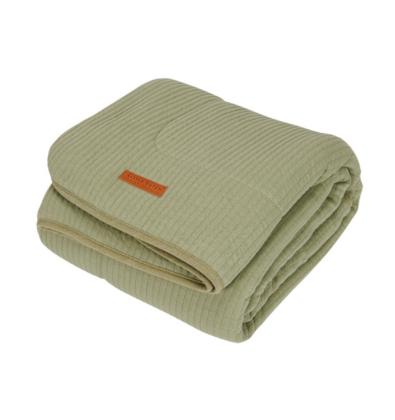 Little Dutch - Pure Olive crib blanket