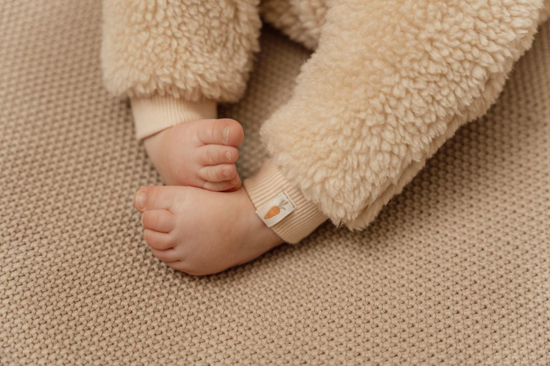 Teddy-Strampler Baby Bunny, Sand | Little Dutch