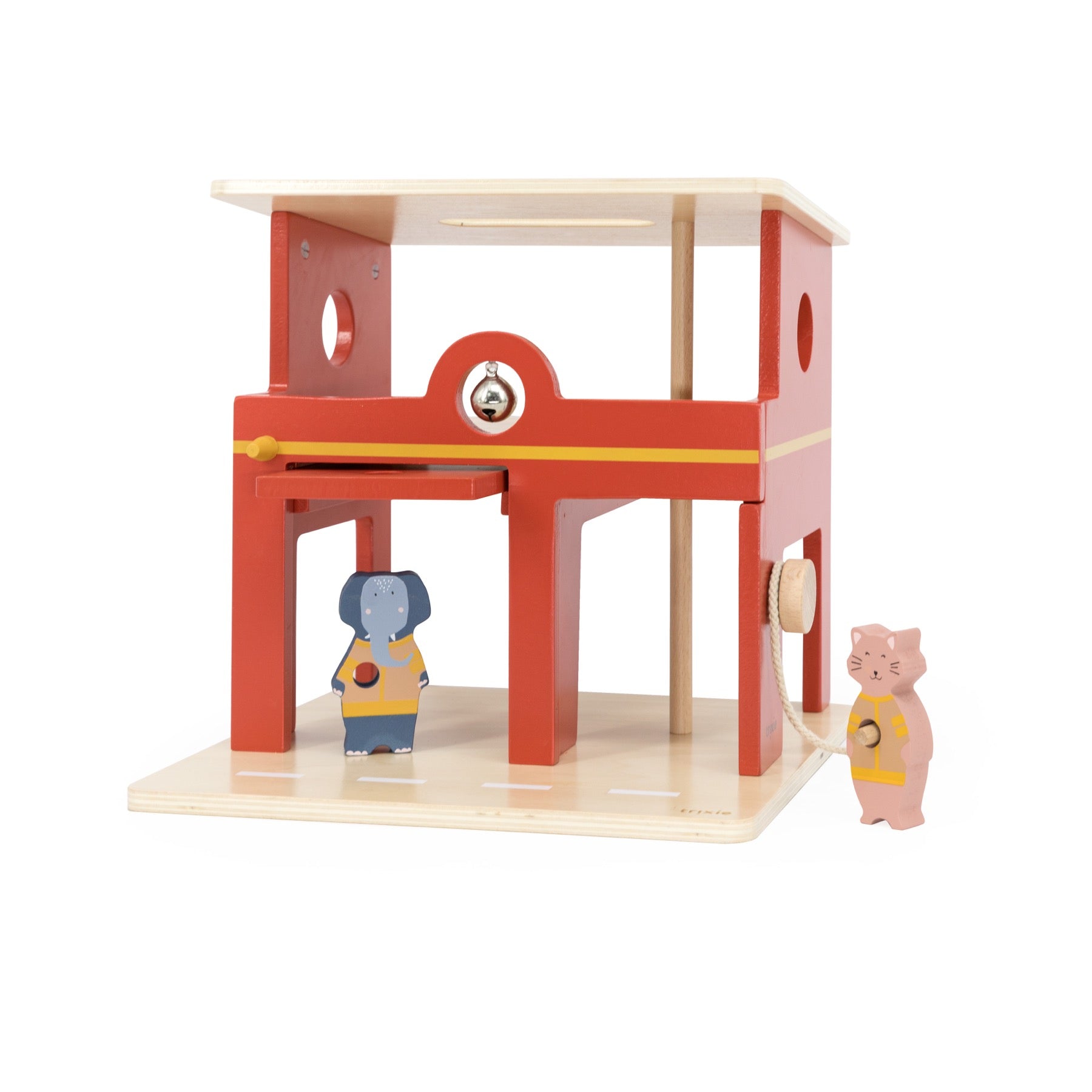 Caserne de pompiers en bois avec animaux | Trixie