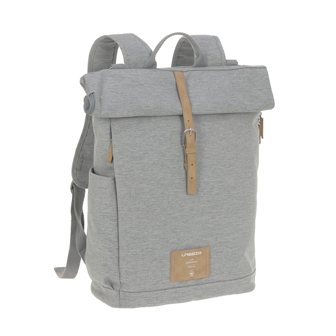 Changing Backpack - Rolltop Backpack, Grey Mélange (Limited Edition) | Lässig