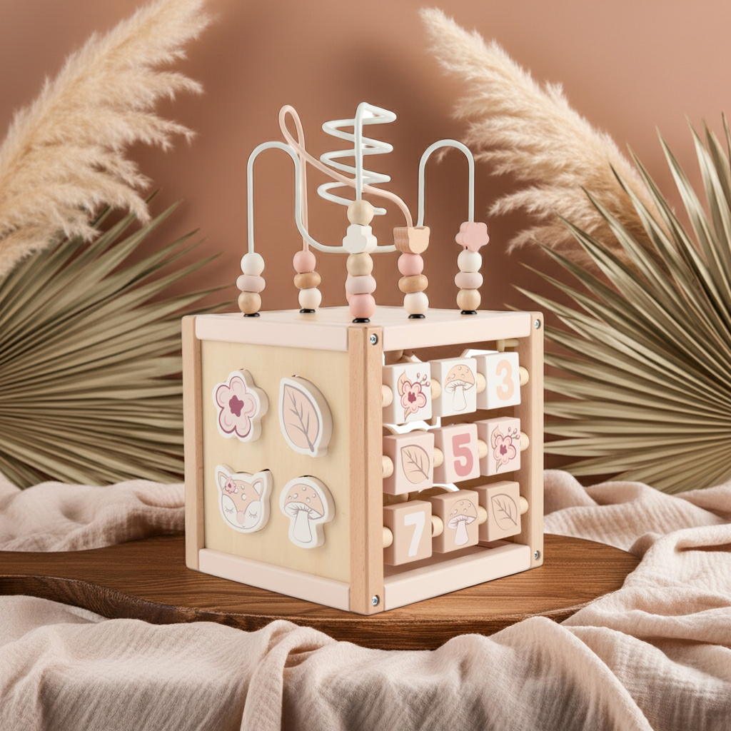 Cube d'activités faon Ella bois | bieco