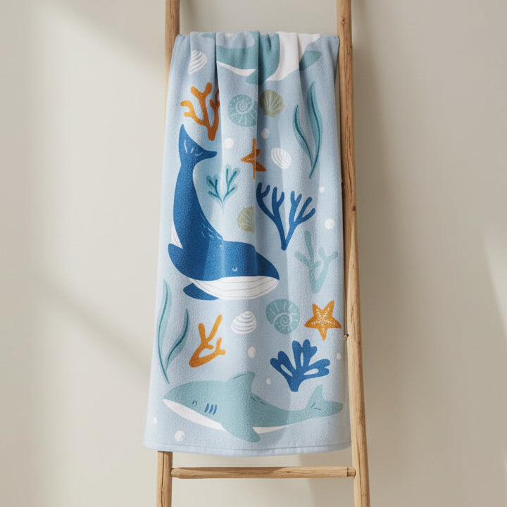 Kinder-Badehandtuch Ocean Dreams Blue 120 × 60 cm