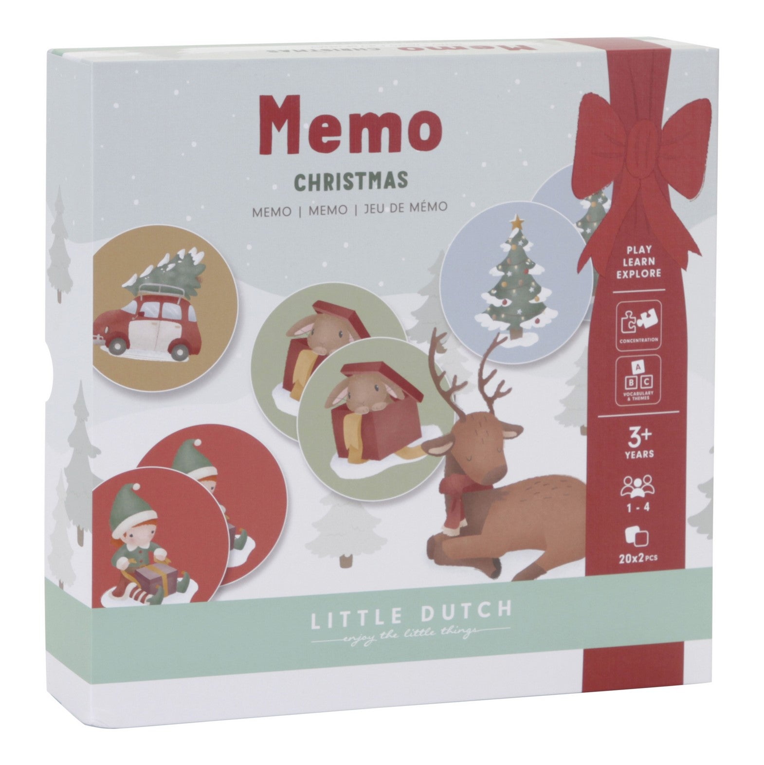 Jeu de mémoire Noël – Jeu de cartes hivernal pour enfants
